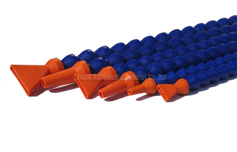 PA66 Blue Straight Flexible Ajustable Coolant Pipe For Tooling Machine Coolant System With Nozzle Changeable